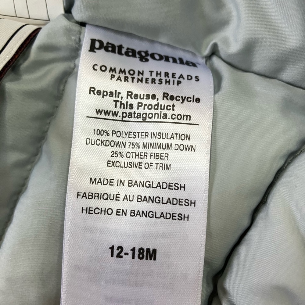 Patagonia Down Sweater Vest 12-18 Months - Picture 2 of 6